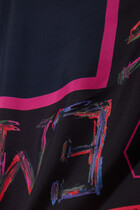 Pop Color Silk Logo Scarf